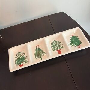 Crate&Barrel Holiday 4 part tray